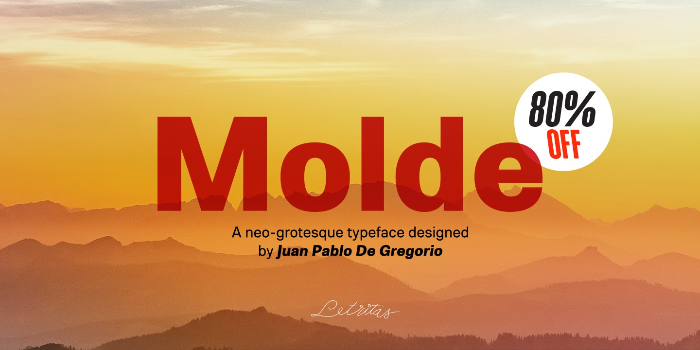 Molde Condensed Light Italic Font preview